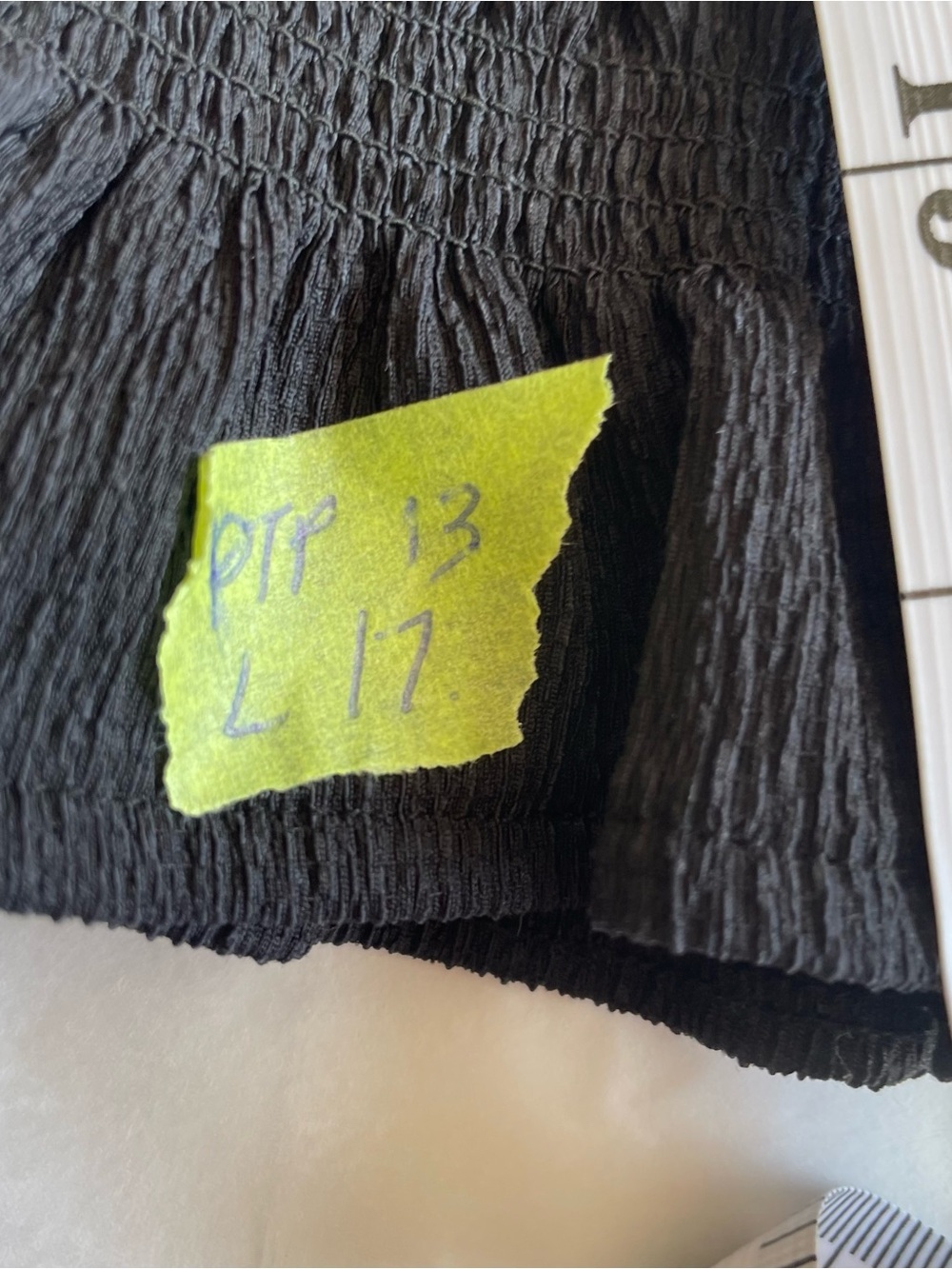 Anthropologie Maeve Smocked Button-Front Top – Black. - Picture 6 of 6